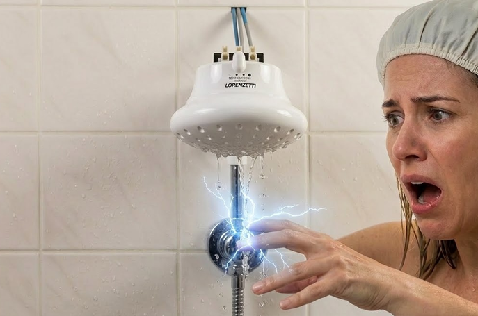 Chuveiro dando choque ao encostar