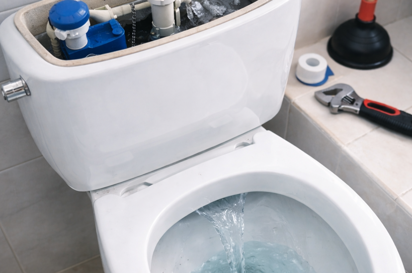 Descarga fraca na caixa acoplada: causas e riscos