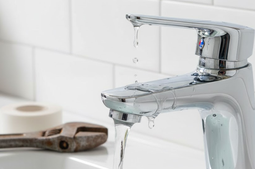 Vazamento na base da torneira: o problema que molha tudo por baixo