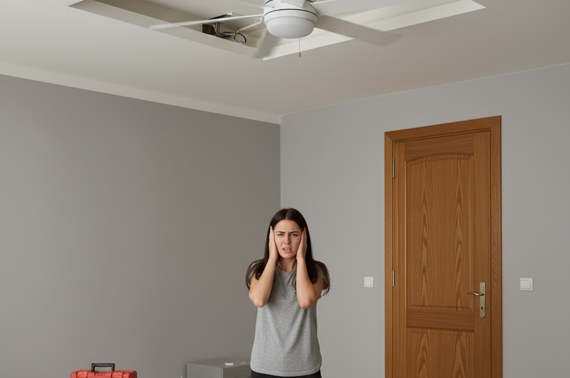 Ventilador de teto fazendo barulho após instalação